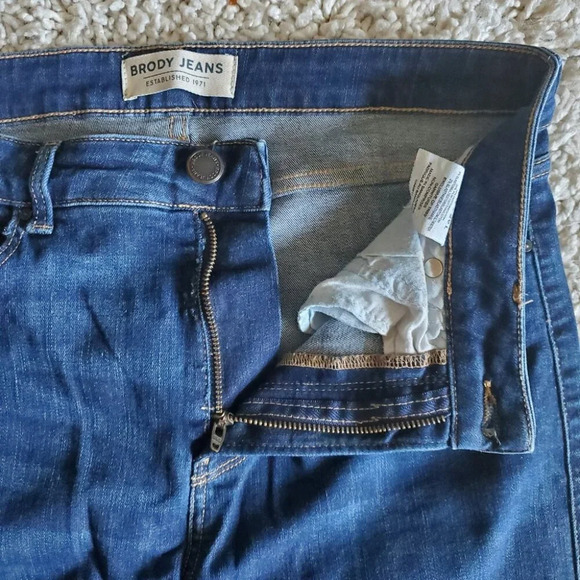 Brody Jeans Skinny Ultra High Rise Dark Blue Denim Jeans (29) - Picture 4 of 6